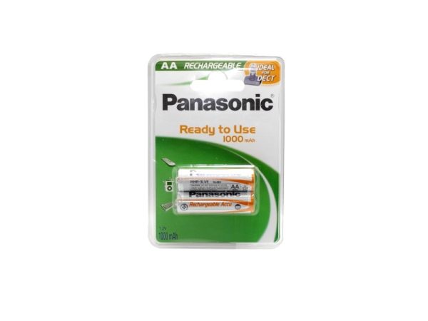 Panasonic HHR-3LVE/2BC Ready to Use AA DECT Akku 2x 1,2V 1000mAh